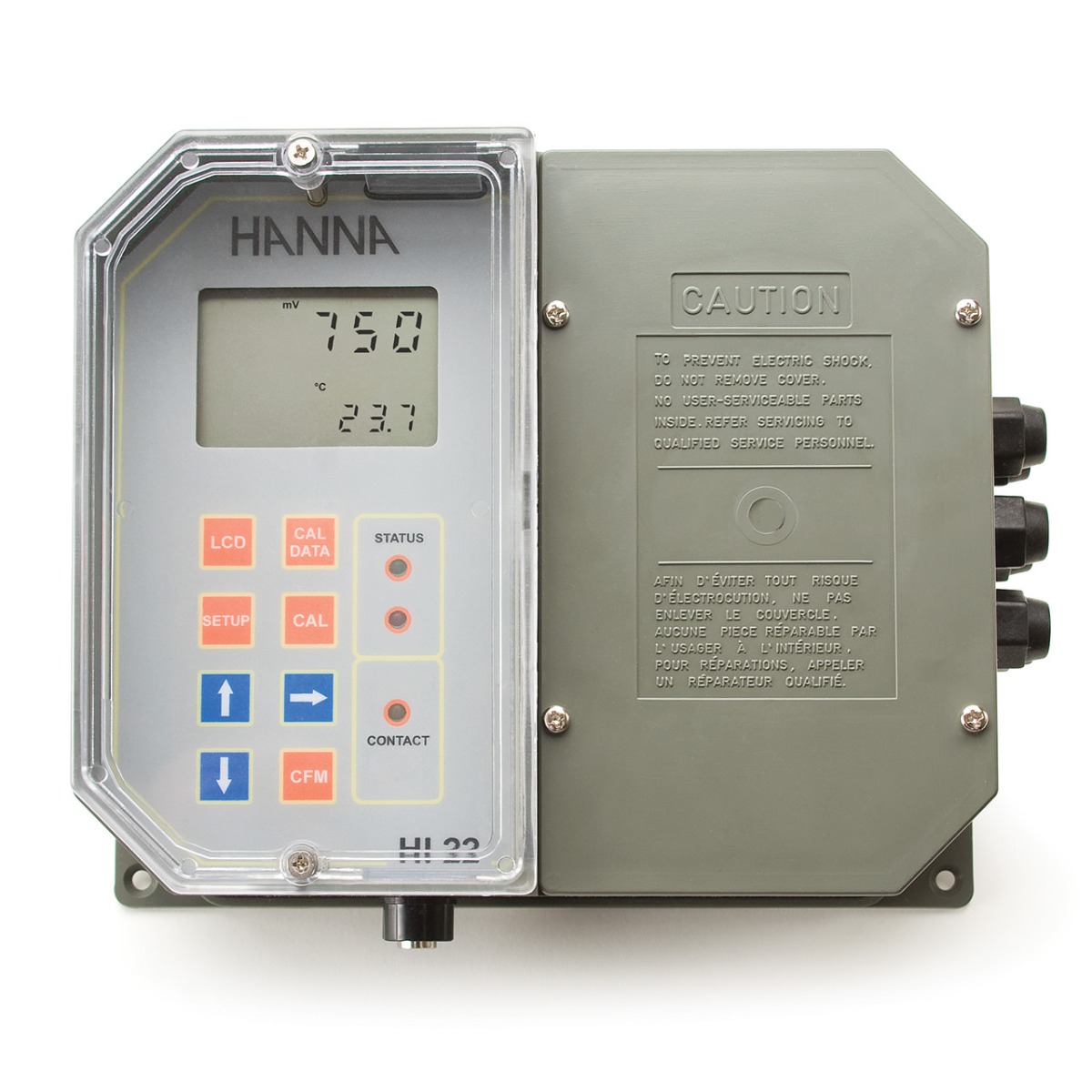 HI22111-2 Wall Mounted ORP Digital Controller with Single Setpoint and Matching Pin 