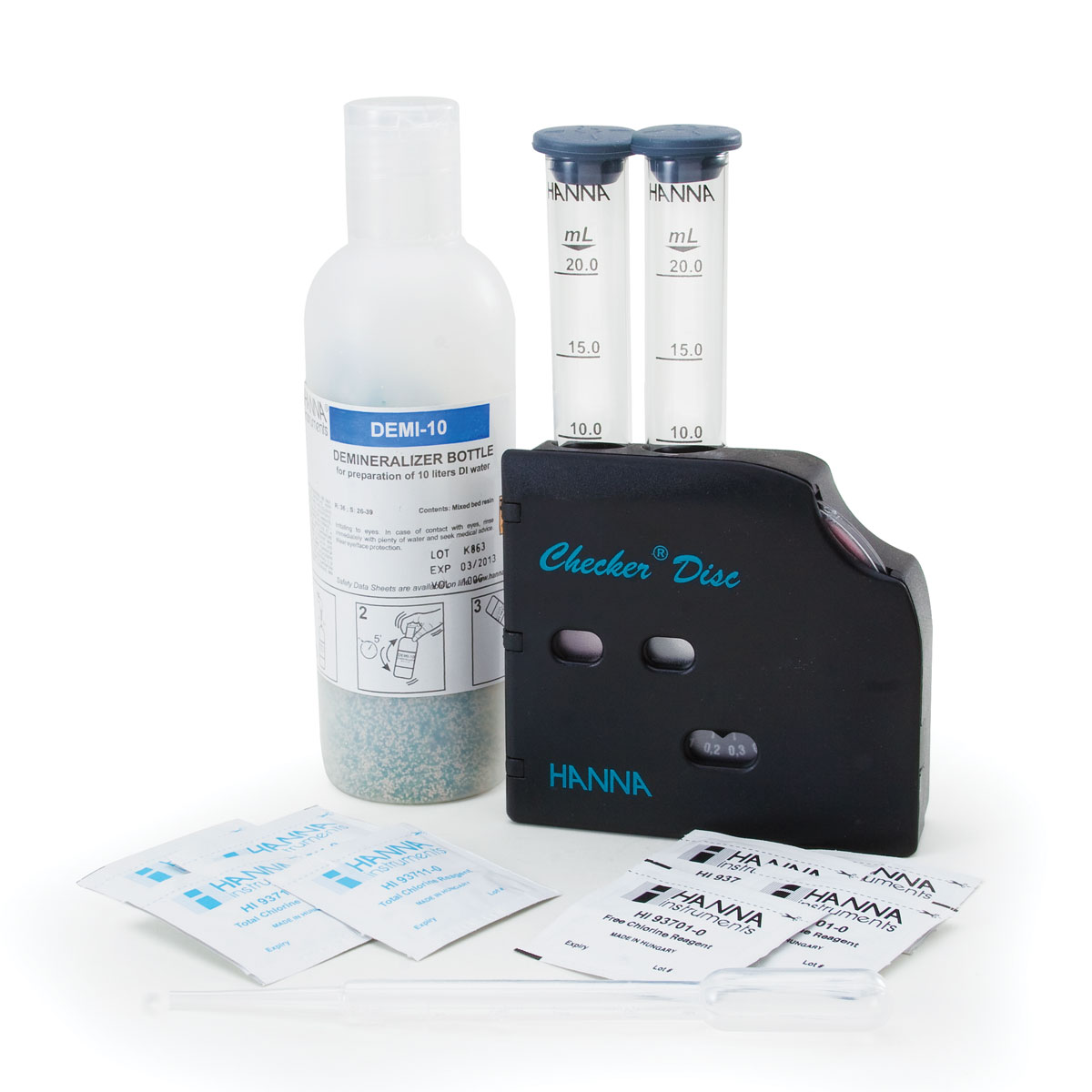HI38017 Free and Total Chlorine Low and Medium Range Test Kit