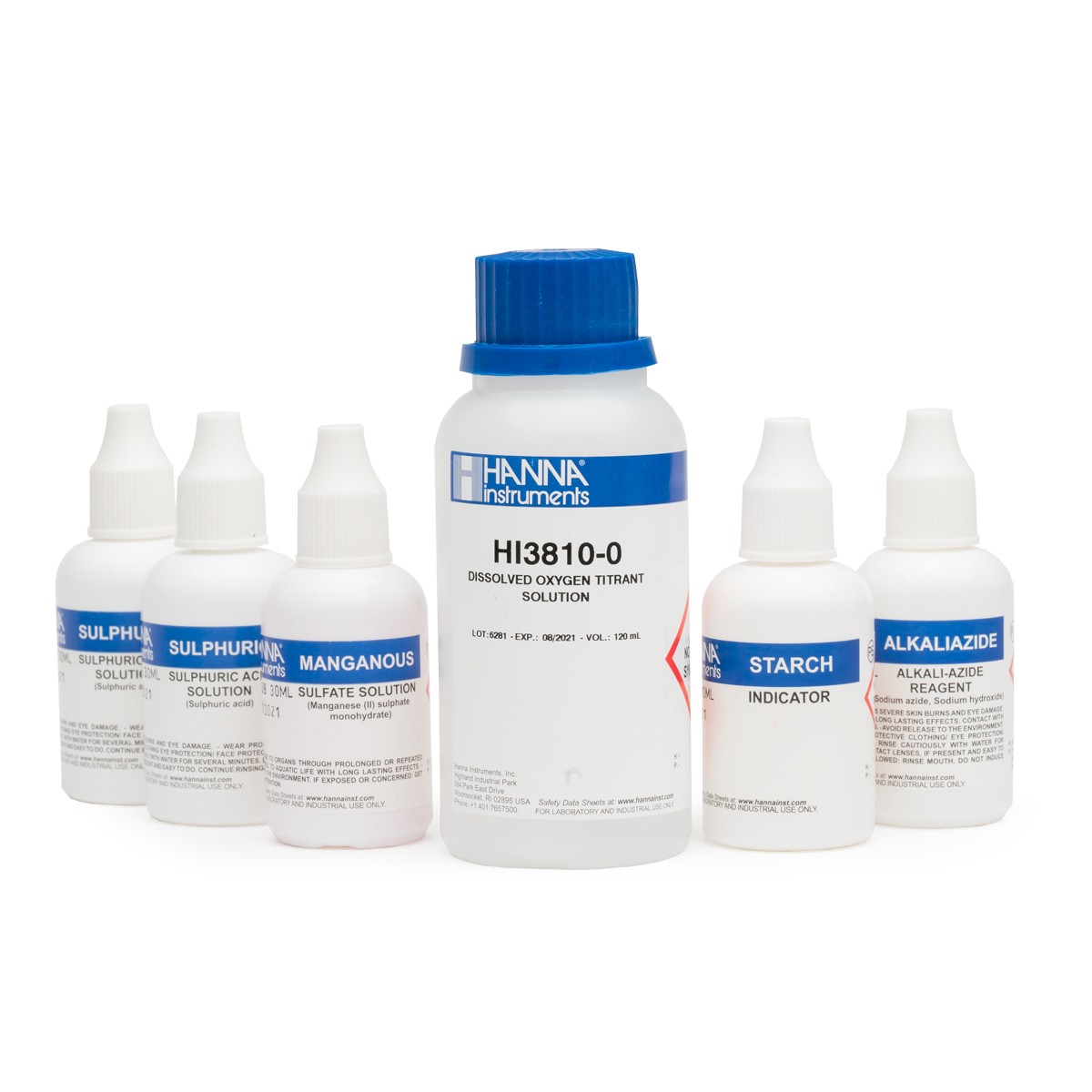  Dissolved Oxygen Chemical Test Kit Replacement Reagents (100 tests) - HI3810-100