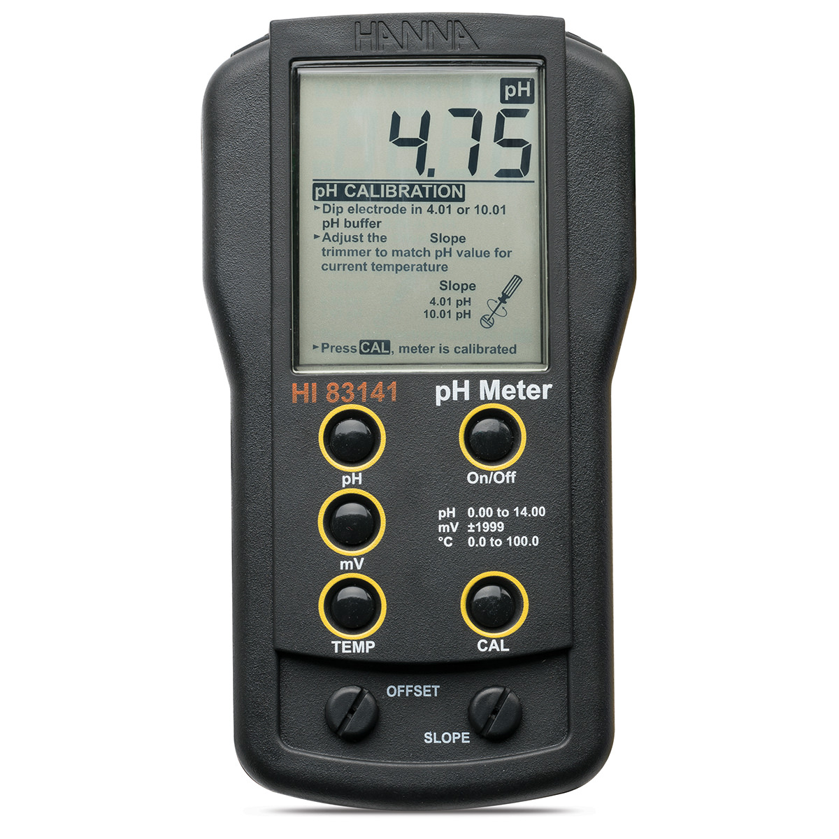 HI83141 portable pH/mV meter