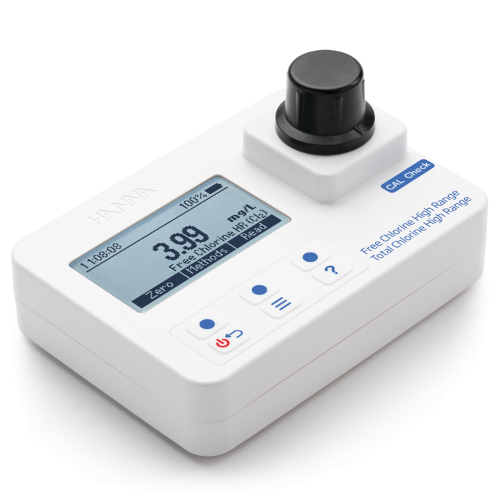 Free & Total Chlorine High Range Portable Photometer – HI97734