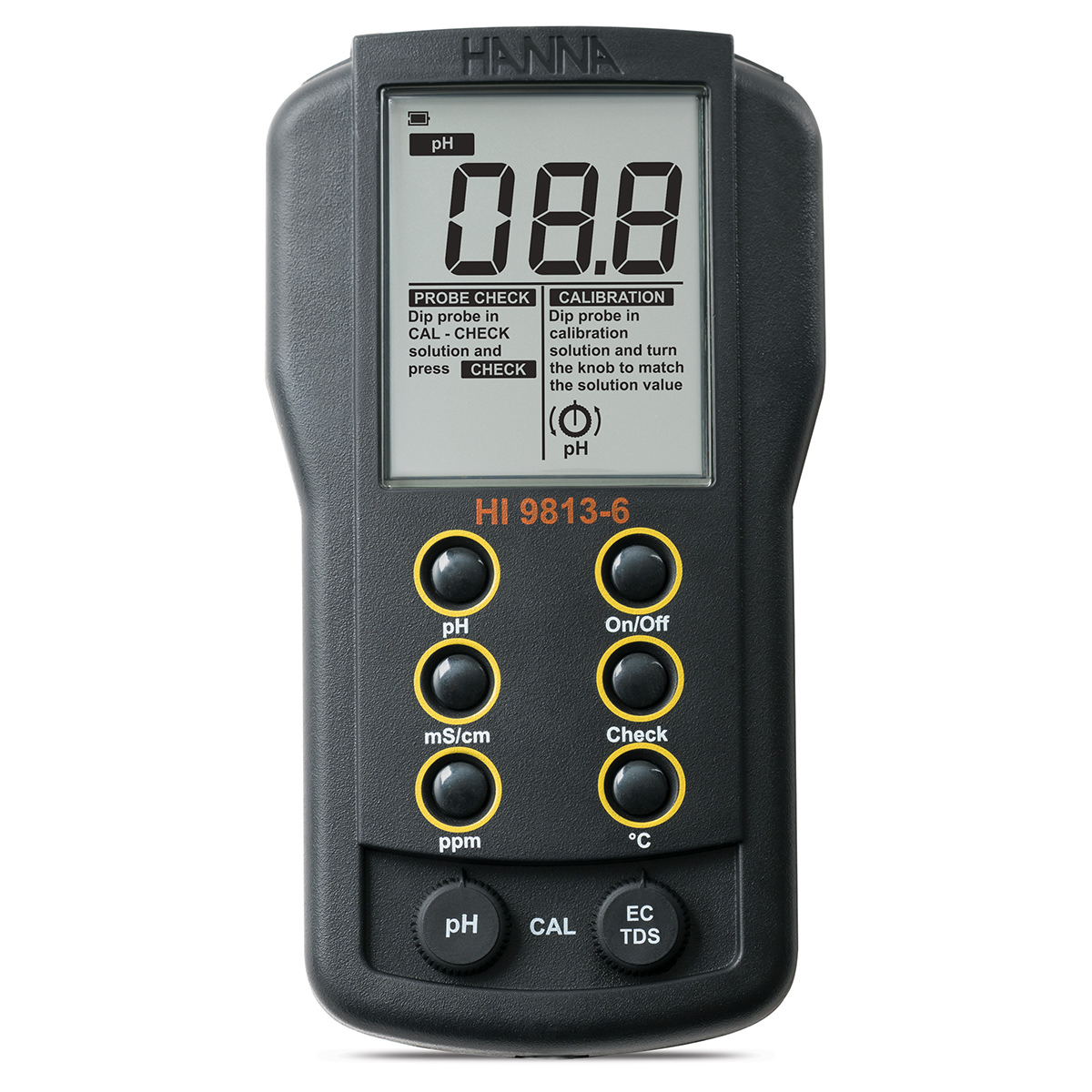 Portable pH/EC/TDS/Temperature Meter with CAL Check™ - HI9813-6 