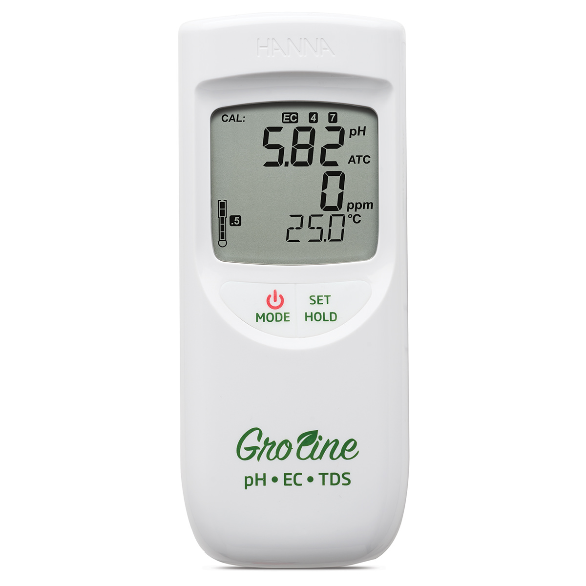 GroLine Hydroponics Waterproof pH/EC/TDS/Temperature Portable Meter - HI9814