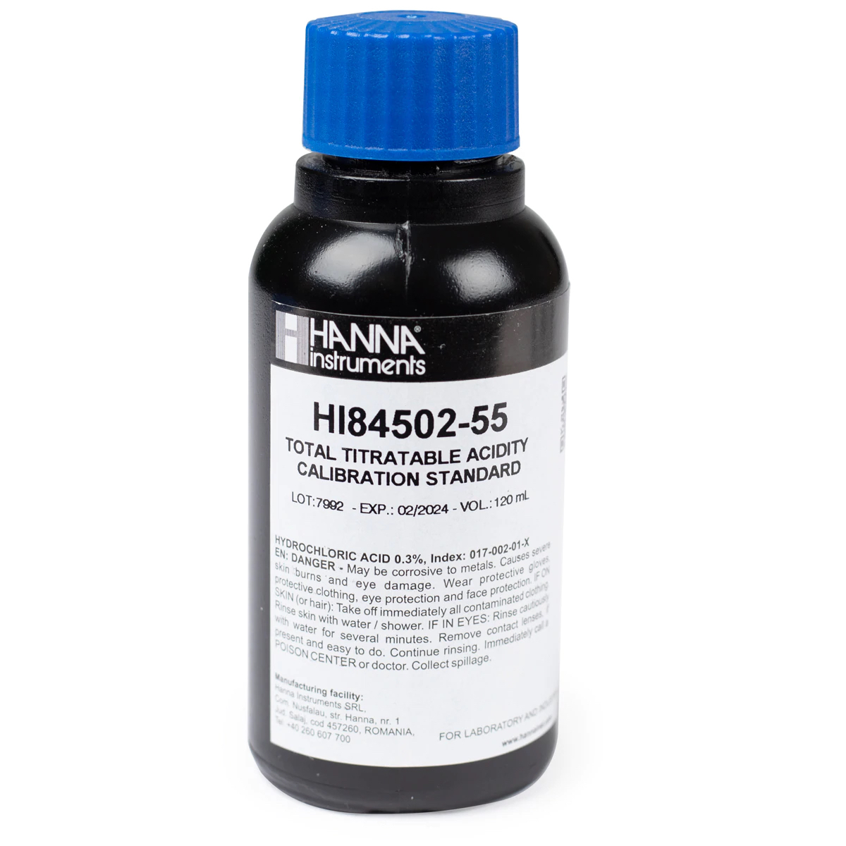 HI84502-55 Total Acidity in Wine Pump Calibration Standard (120 mL)