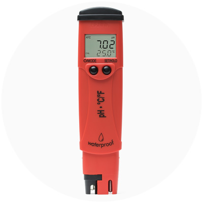 1999 � World�s first pH/temperature tester with dual-level LCD